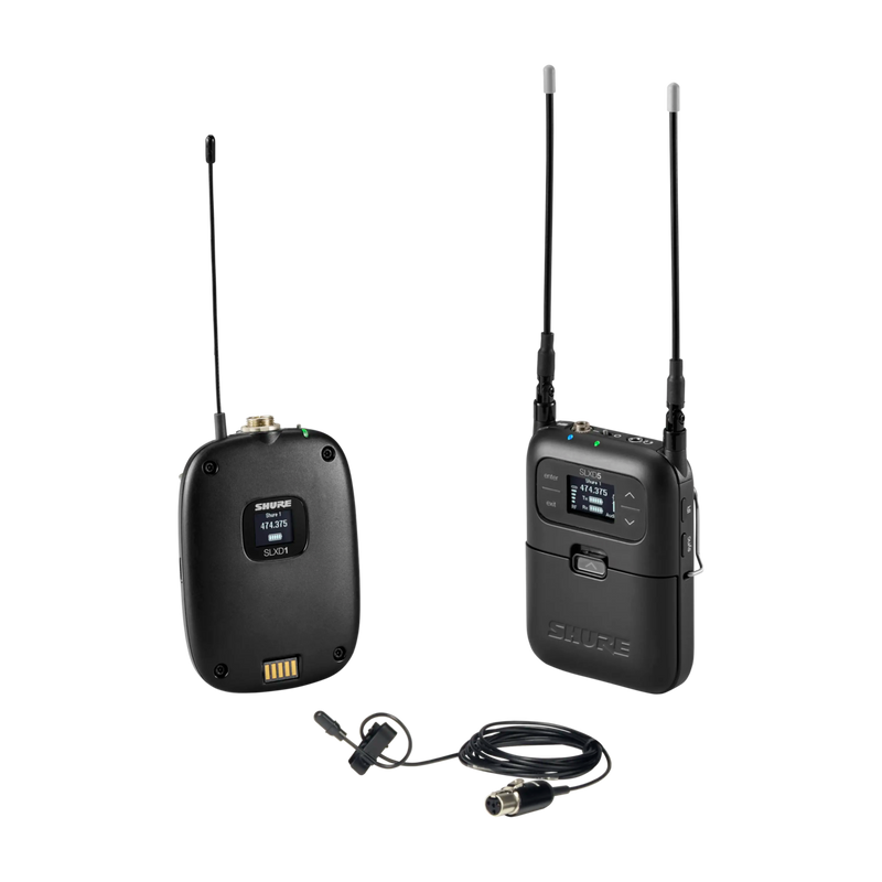 SLXD15 Portable Wireless System SLXD1 Bodypack Transmitter DL4 Lavalier Microphone