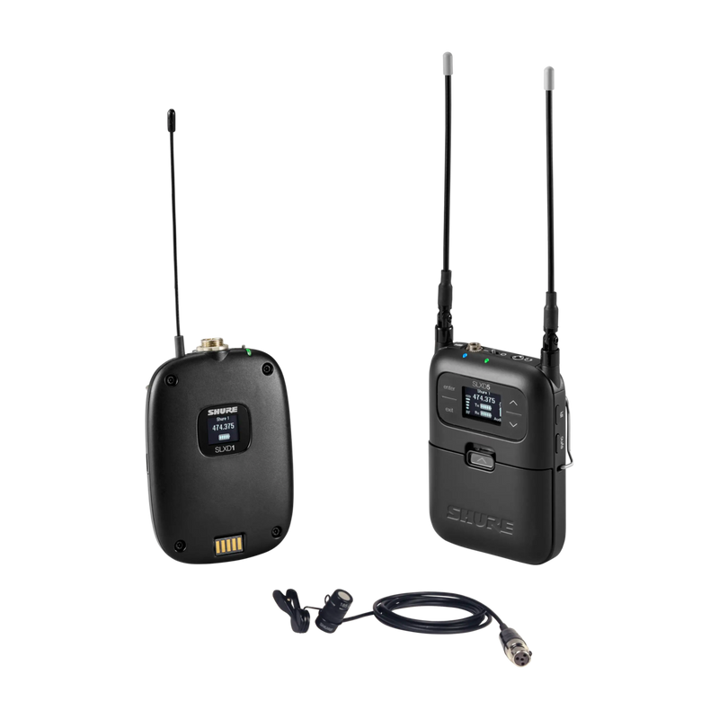 SLXD15 Portable Wireless System SLXD1 Bodypack Transmitter WL185 Cardioid Lavalier Microphone