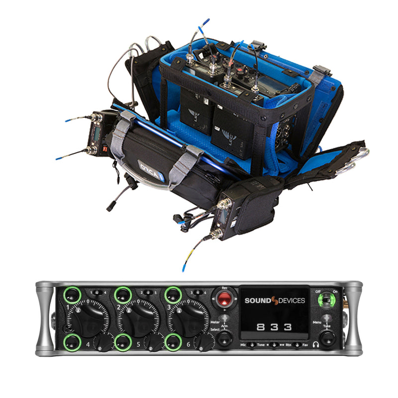 Sound Devices 833 Portable Compact Mixer-Recorder Portable Audio Recorder Sound Devices Recorder + Orca OR-30 Bag