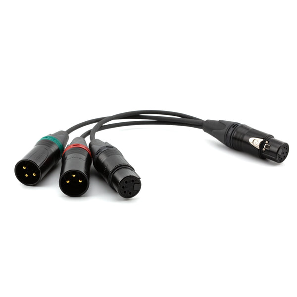 Austrian Cables AUC-115 Camera-side Audio Tieline Splitter XLR7F-2xXLR3M+XLR5F Audio Cables Austrian Cables