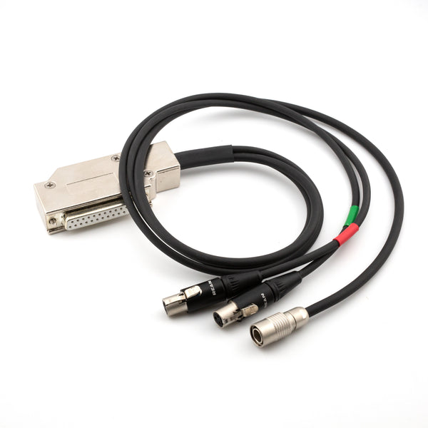 Austrian Cables DB25 to 2x TA3F with Hirose 4 Power Cable Audio Cables Austrian Cables