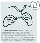 Hide-a-mic T-Shirt Holder for Sennheiser MKE1 Hide-a-mic