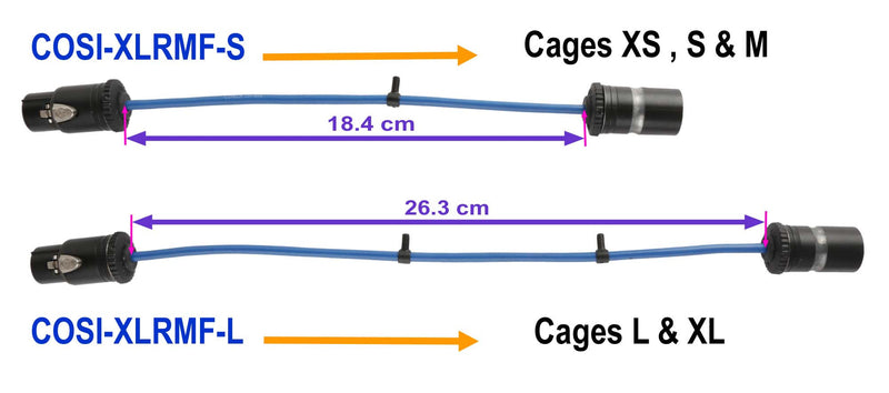 Cinela COSI-XLRMF Cable for COSI Windshield Audio Cables Cinela