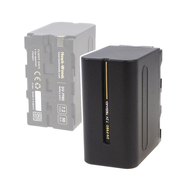 Hawk-Woods DV-F980 Sony NP-F 7.2v 50W 7800 mAh Replacement Battery Batteries Hawk-Woods