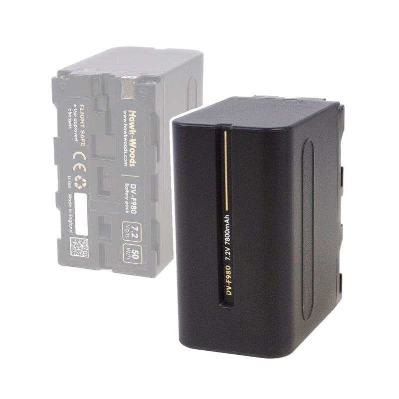 Hawk-Woods DV-F980 Sony NP-F 7.2v 50W 7800 mAh Replacement Battery Batteries Hawk-Woods