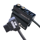 Hawk-Woods GC-2B Power-con (m) - 30cm - 2x Power-con (f) and 2x Lemo Power Adapter Hawk-Woods