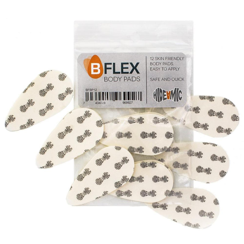 Hide-a-mic Body Pad for B_Flex hypo allergenic Sticker/Pad (12 pack)