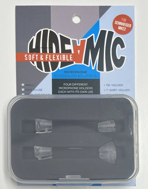 Hide-a-mic 4-Set soft and flexible for Sennheiser MKE2 Hide-a-mic