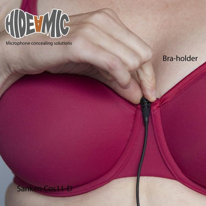 Hide-a-mic Bra-Holder soft and flexible for Sanken COS11, Deity W.Lav, Rode Lav Accessories Hide-a-mic