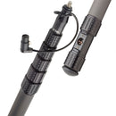 K-Tek KP16 Carbon Fiber 6-Section Mighty Boom Pole (112-488cm, 900g) K-Tek Coiled Cable, Side Exit