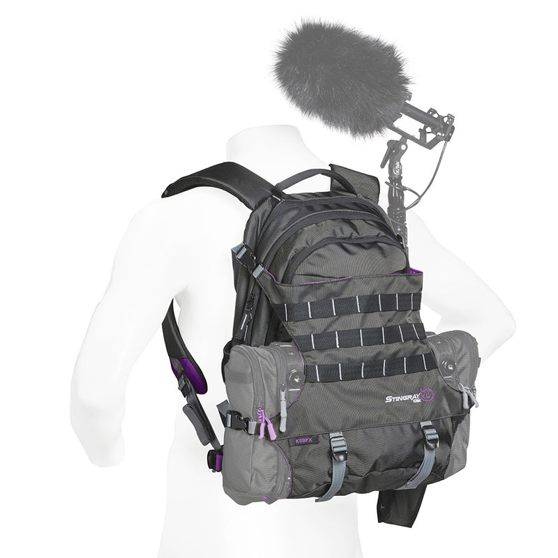 K-Tek KSBPXP Stingray BackPack XP with Integrated Harness (purple, black) features