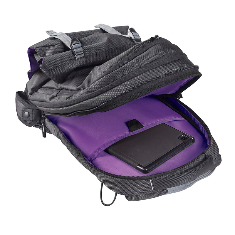 K-Tek KSBPXP Stingray BackPack XP with Integrated Harness (purple, black) inside