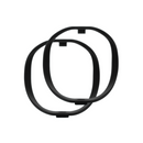 Pair of RAD-1 Hoops, Standard Firmness 72-Shore (Black - Hoops Only) Mounts Radius Windshields