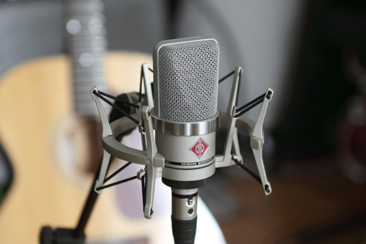 Neumann TLM 102 Studio Microphone Nickel In Use