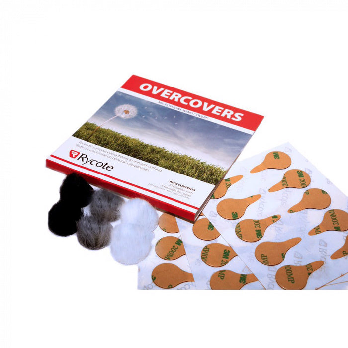 Rycote Overcovers, Mix Colours - 6 fur discs and 30 Stickies Accessories Rycote