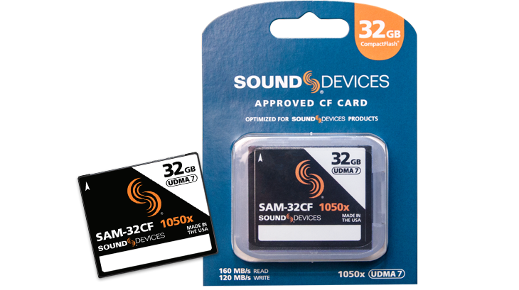 Sound Devices 32Gb Cf Card Storage Media Sound Devices