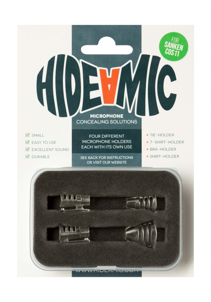 Hide-a-mic 4pc-Set for Sanken COS11 Hide-a-mic Transparent