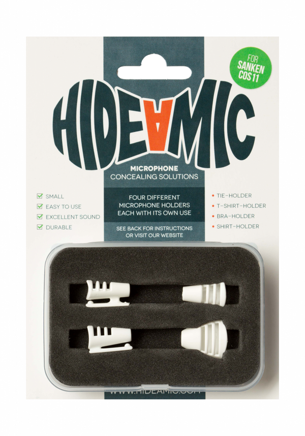 Hide-a-mic 4pc-Set for Sanken COS11 Hide-a-mic White