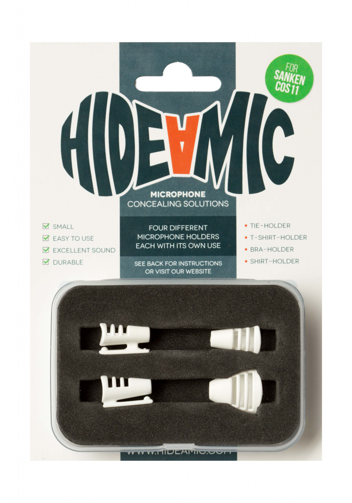 Hide-a-mic 4pc-Set for Sanken COS11 Hide-a-mic White