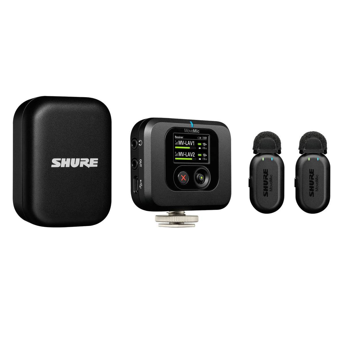 shure movemic one 2つとmovemic receiver MoveMic Two Receiver Kit - Two-Channel Wireless Lavalier