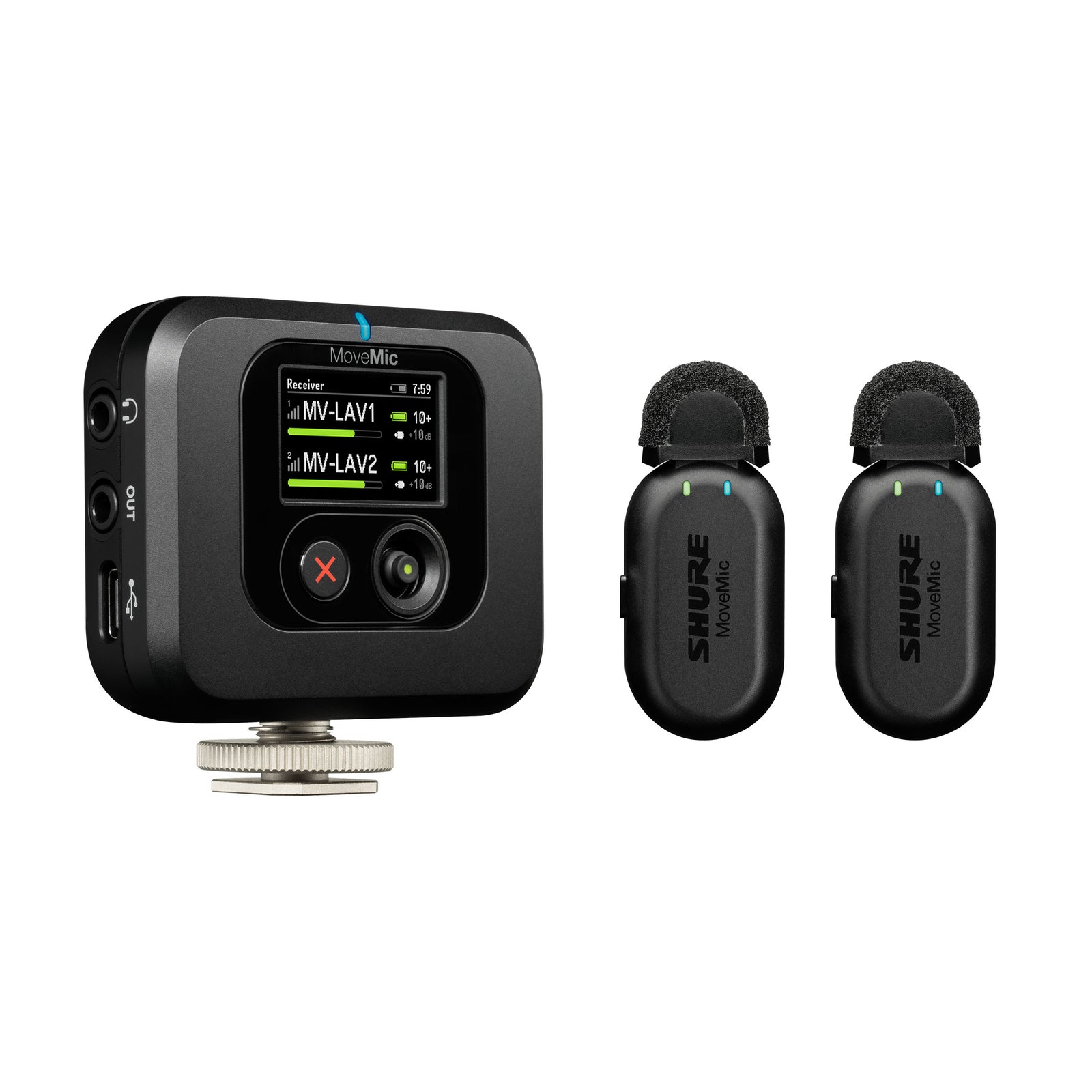 Shure MoveMic Kit 2-Channel Wireless Lavalier Mic System with Receiver