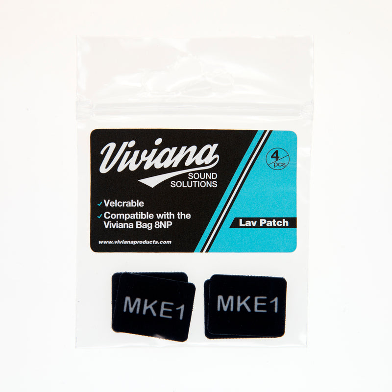 Viviana Lav Mic Patches for Bag 8NP Bag & Case Accessories Viviana Sennheiser MKE1 Black