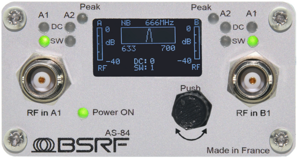 BSRF AS-84 Quad Channel Active Antenna Splitter with selectable filtering Antenna RF Distributor BSRF