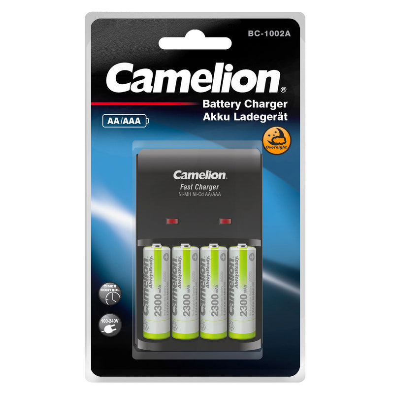Camelion Fast Charger BC-1002A with 4 x batteries BP1 (2300mAh)