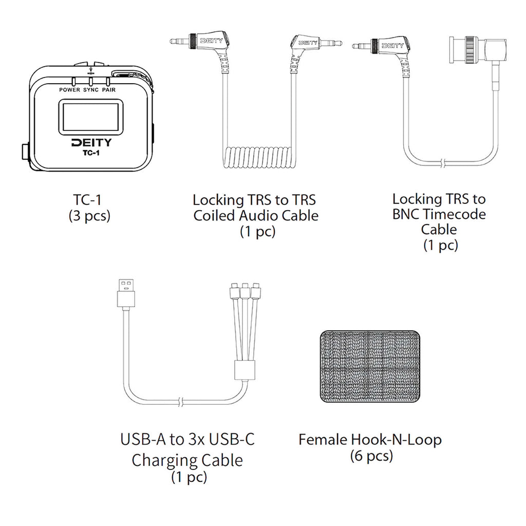 Deity TC-1 Wireless Timecode Generator (3-Kit)
