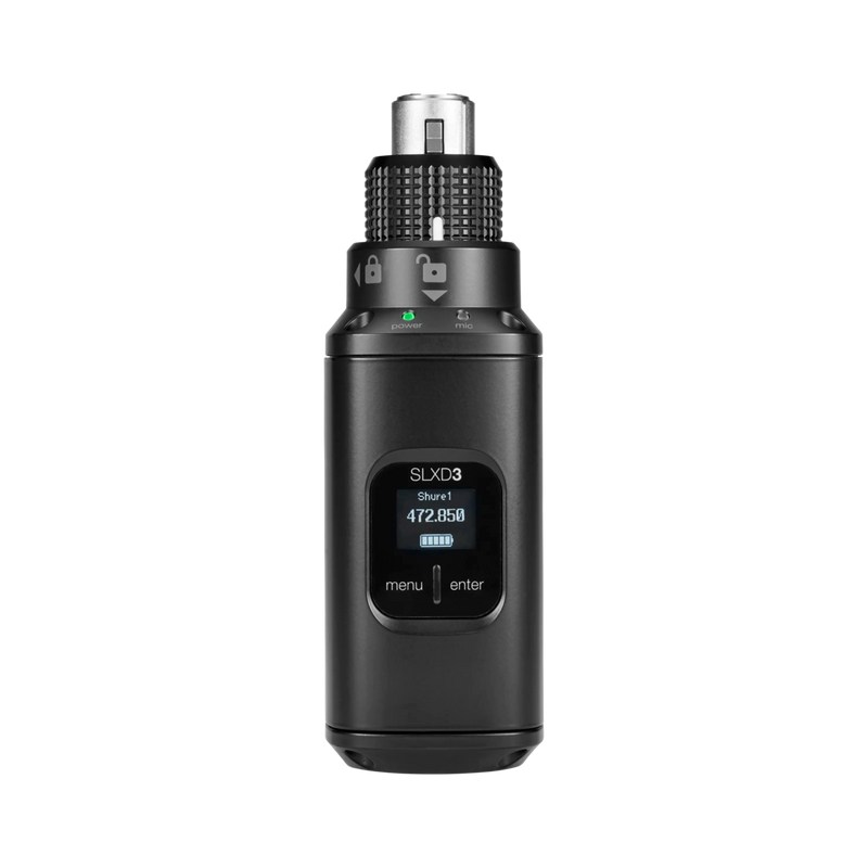 SLXD3 Plug-On Digital Wireless Transmitter With XLR Connector