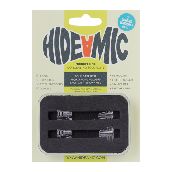 Hide-a-mic 4pc Set for DPA 6060/6061 and Sennheiser MKE1 Hide-a-mic Transparent