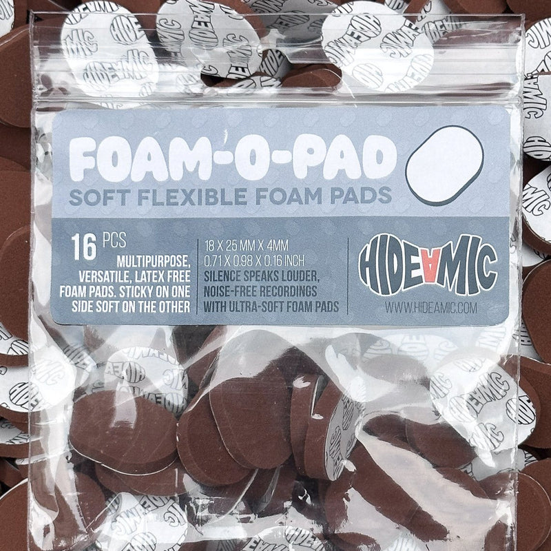 Hide-a-mic Foam-O-Pad, 16 multipurpose Foam Pads