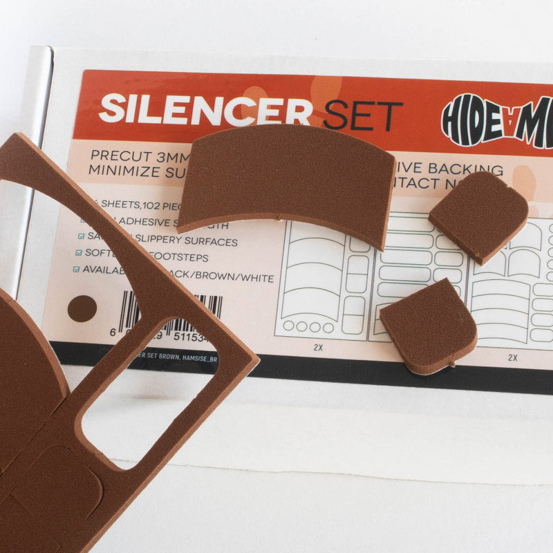 Hide-a-mic Silencer Set, 2x3 Sheets precut Foam Pads with adhesive Backing