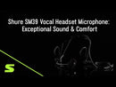 Shure SM39 Cardioid Singing Headset Microphone for Performing Artists Shure