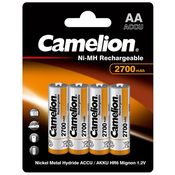 Camelion AA Rechargeable Batteries NiMH 2700 (4-Pack)