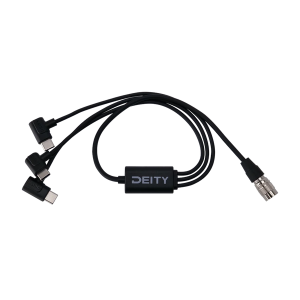 Deity SPD-HR3U 4-Pin Hirose to Triple USB-C Power Cable