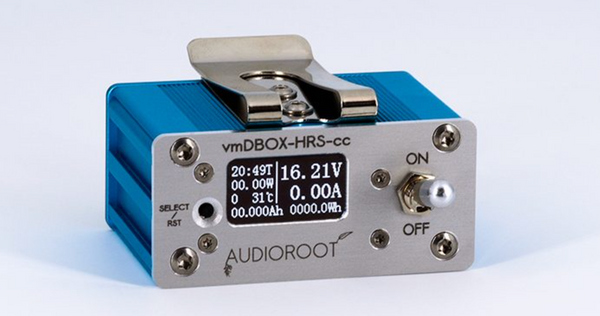 Audioroot vmDBOX-HRS-cc Power Distributor for Sound Bags with Built-In volt/amp/Ah meters