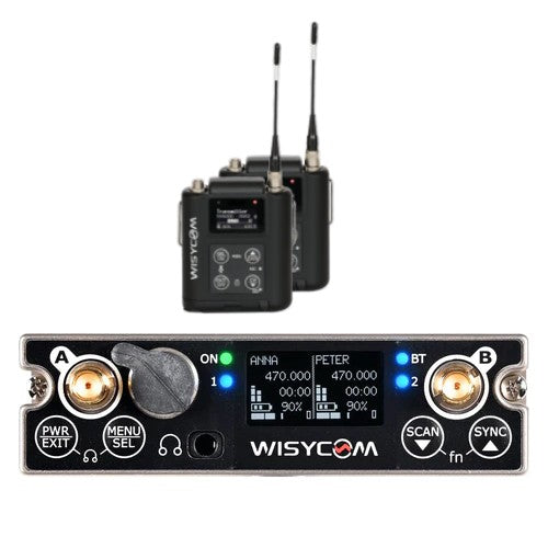 Wisycom MCR54 and MTP60 Dual Channel Wireless Bundle